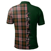 Clan Carnegie Dress Tartan Polo Shirt - Lion Rampant And Celtic Thistle Style LI62 Carnegie Dress Tartan Tartan Polo